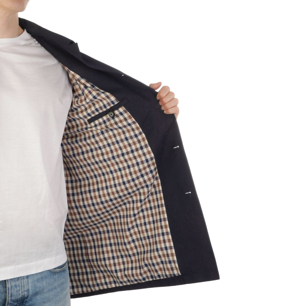 Manteau-pluie en coton bleu pour homme de la marque Aquascutum