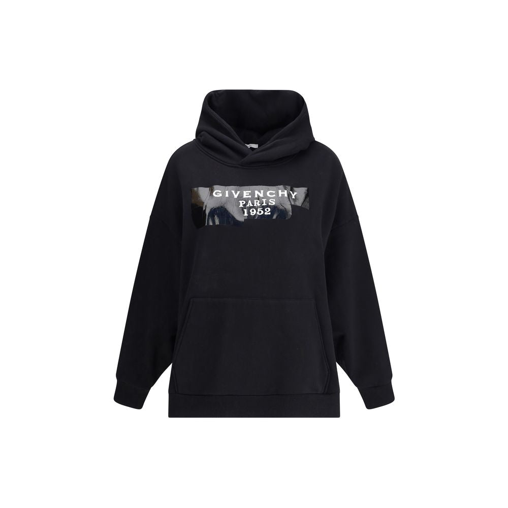 Givenchy capuchontruien van gauzefabriek met Givenchy-tape