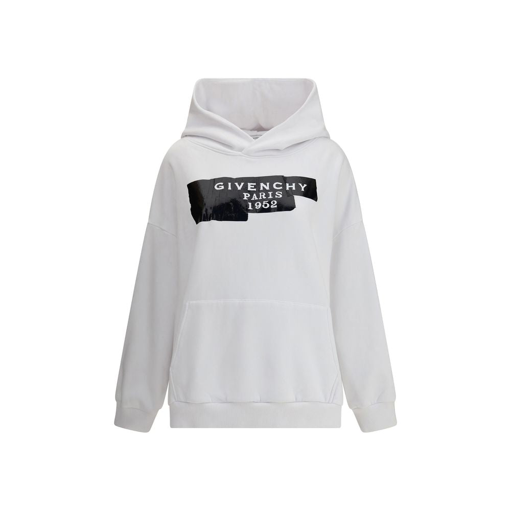 Givenchy capuchontruien van gauzefabriek met Givenchy-tape