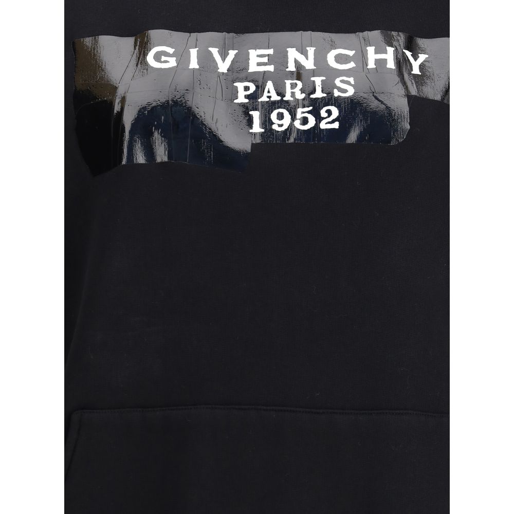 Givenchy capuchontruien van gauzefabriek met Givenchy-tape