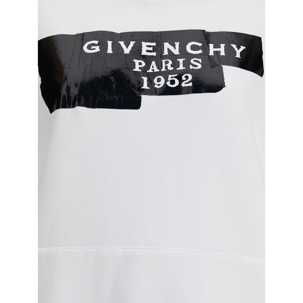 Givenchy capuchontruien van gauzefabriek met Givenchy-tape