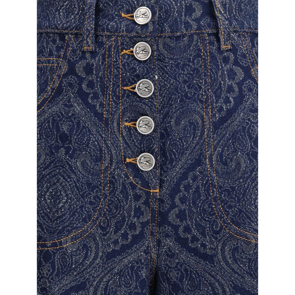 Etro Jacquard-geprinte flared jeans