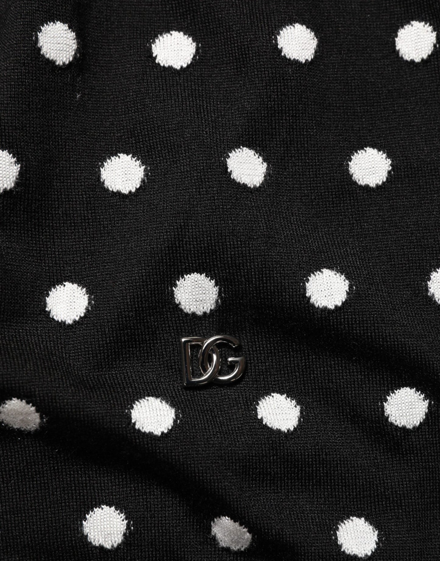 Pull en jersey à rayures noires et blanches et col en V de Dolce & Gabbana