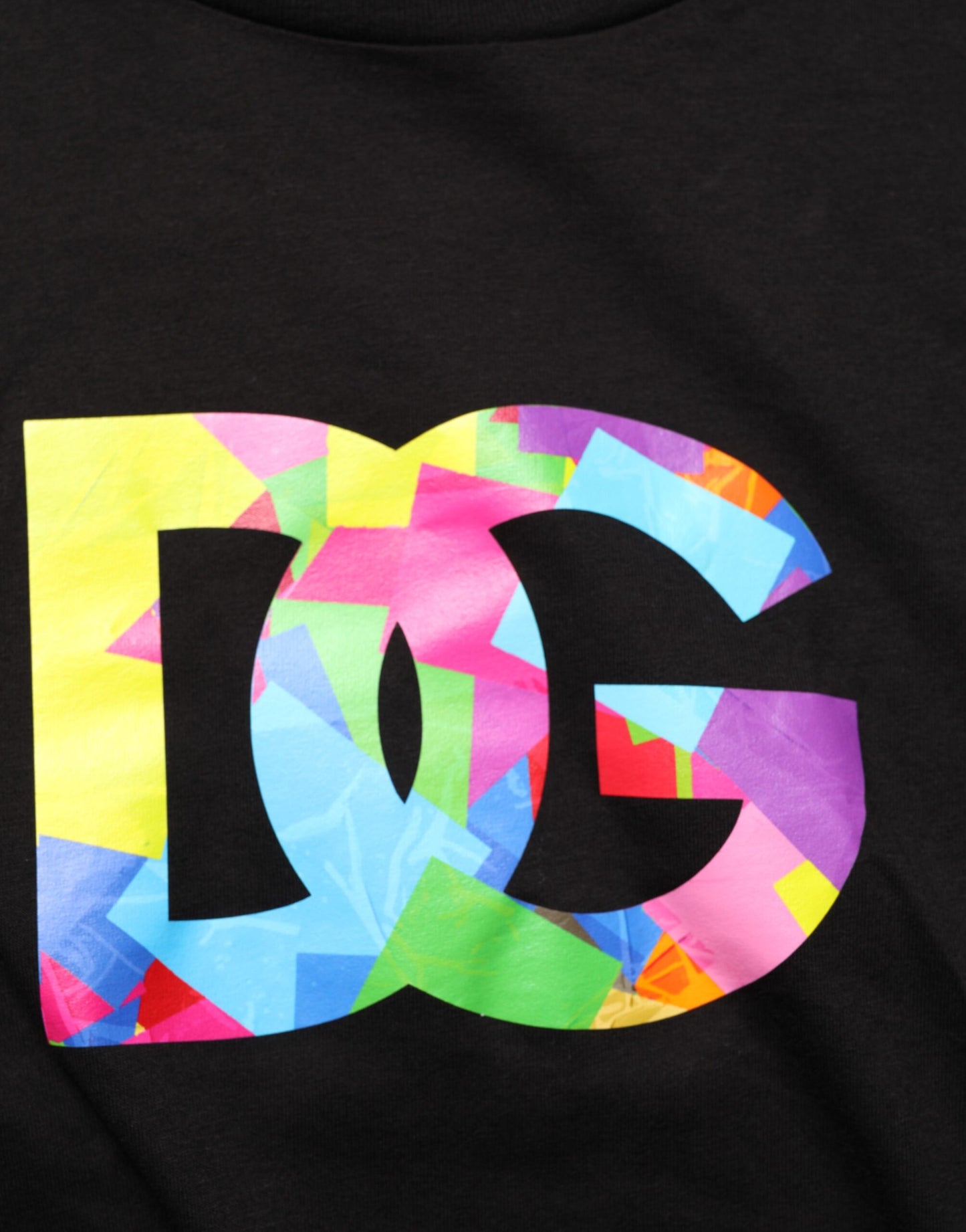 T-shirt Dolce & Gabbana noir à logo imprimé en coton pour homme, col rond