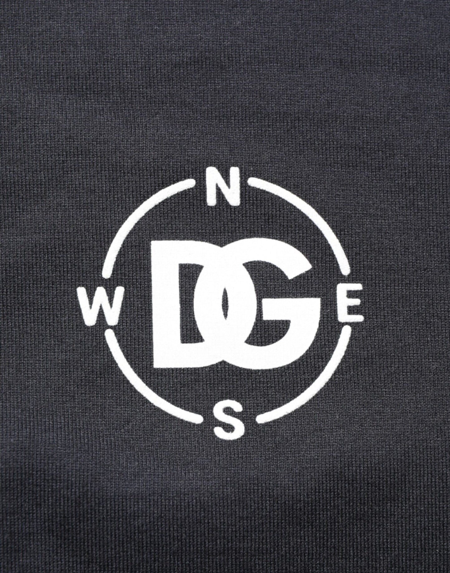 T-shirt Dolce & Gabbana noir à logo boussole en coton et col rond