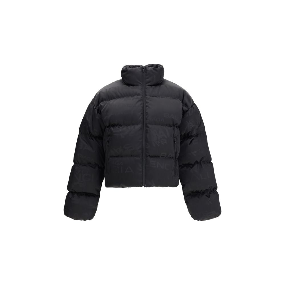 Veste courte et matelassée Balenciaga avec motif logo.