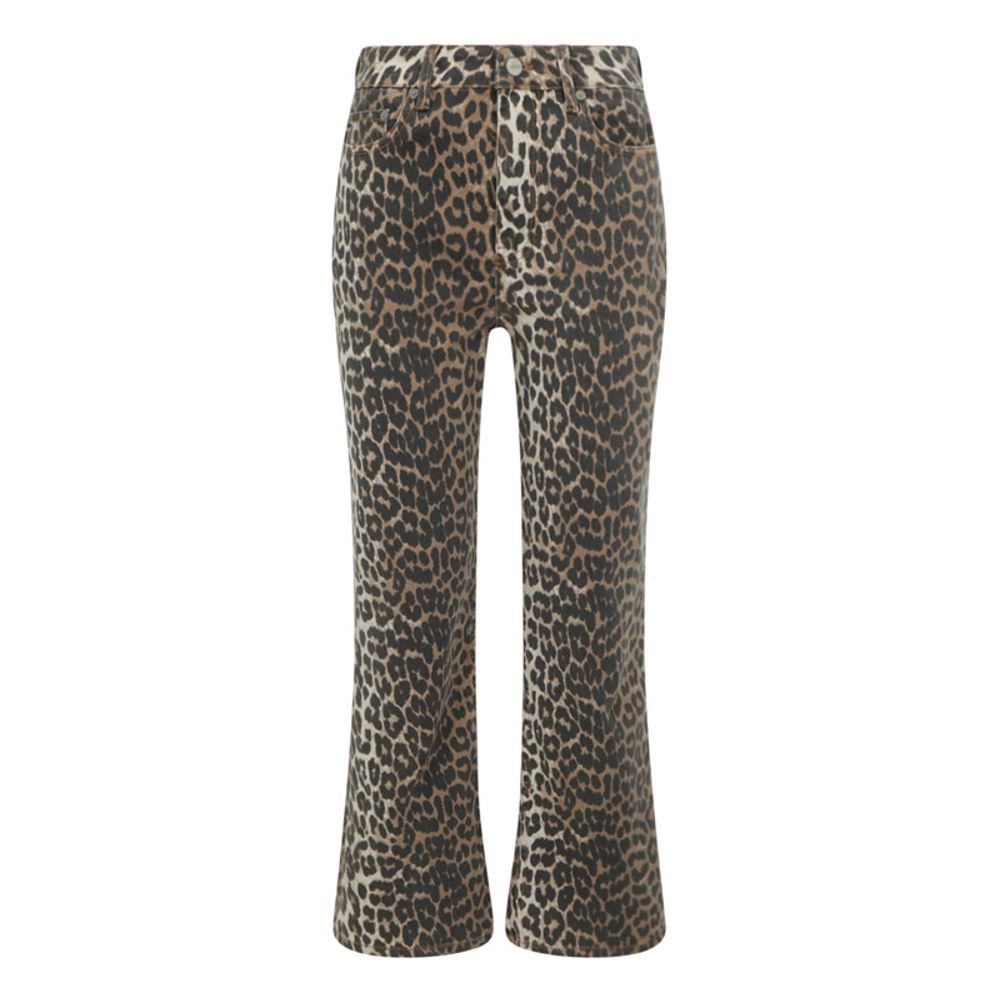 Pantalon à imprimé animal Ganni