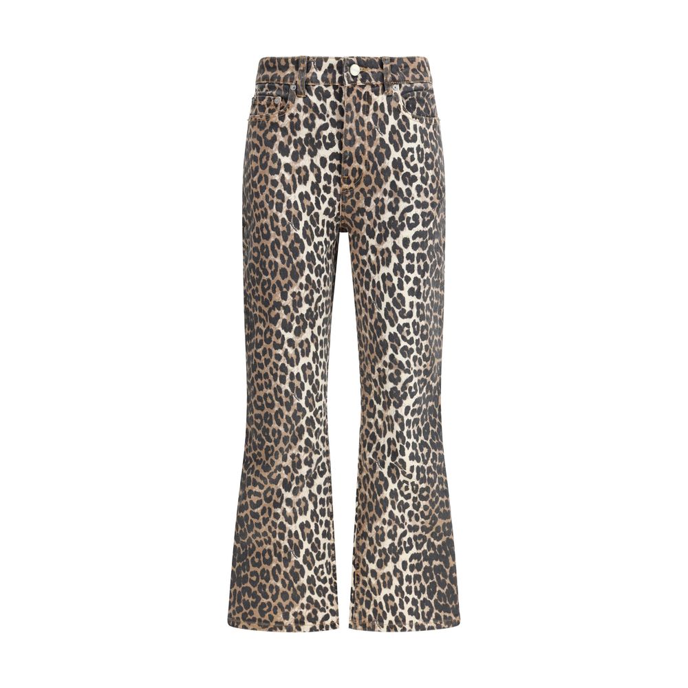 Pantalon à imprimé animal Ganni