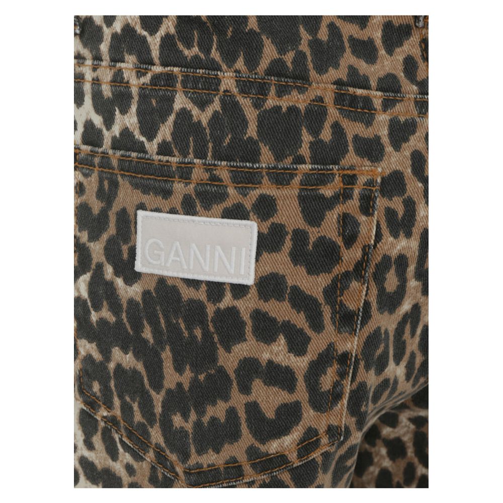 Pantalon à imprimé animal Ganni