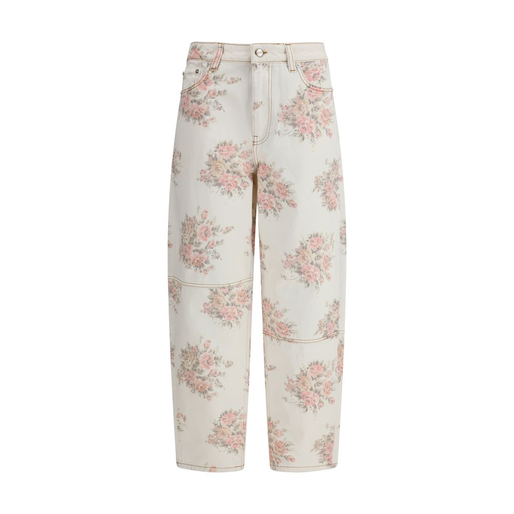 Ganni Stary jeans met bloemenprint