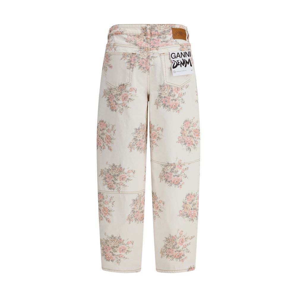 Ganni Stary jeans met bloemenprint