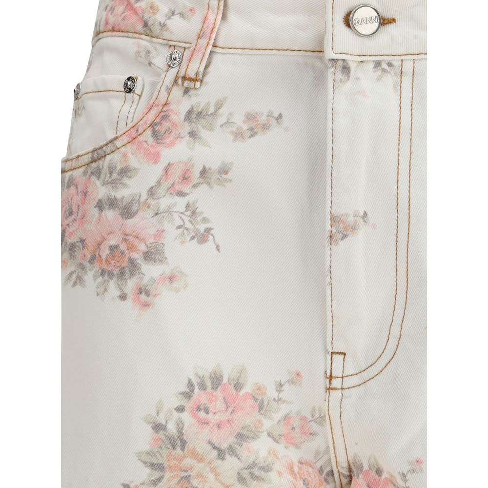 Ganni Stary jeans met bloemenprint