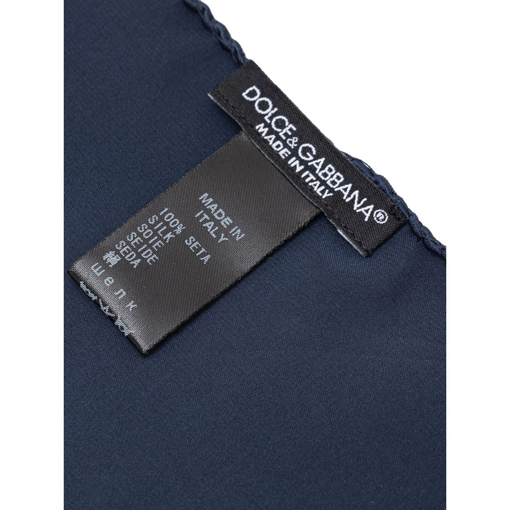 Dolce & Gabbana Blauwe Zijden Pochet
