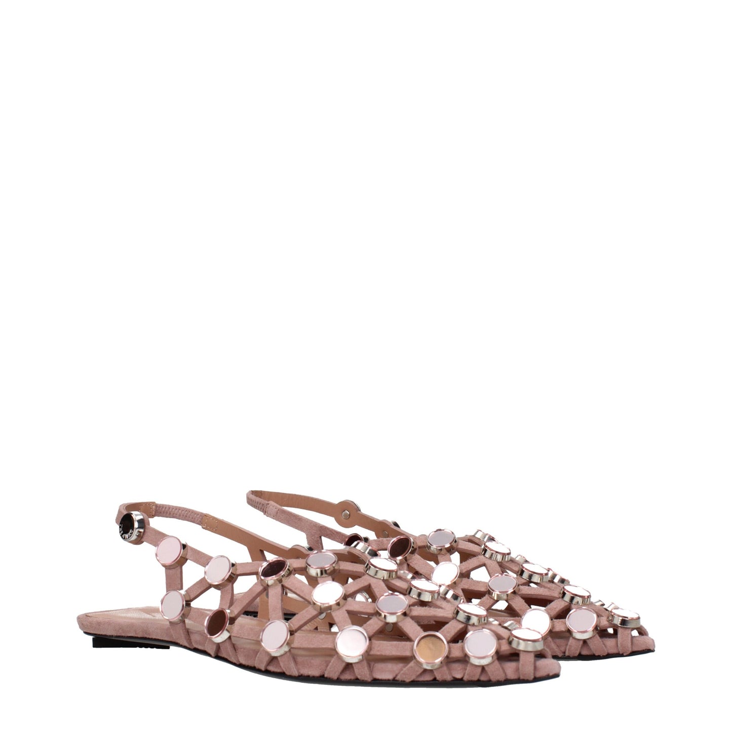 De roze leren balletflats van The Attico