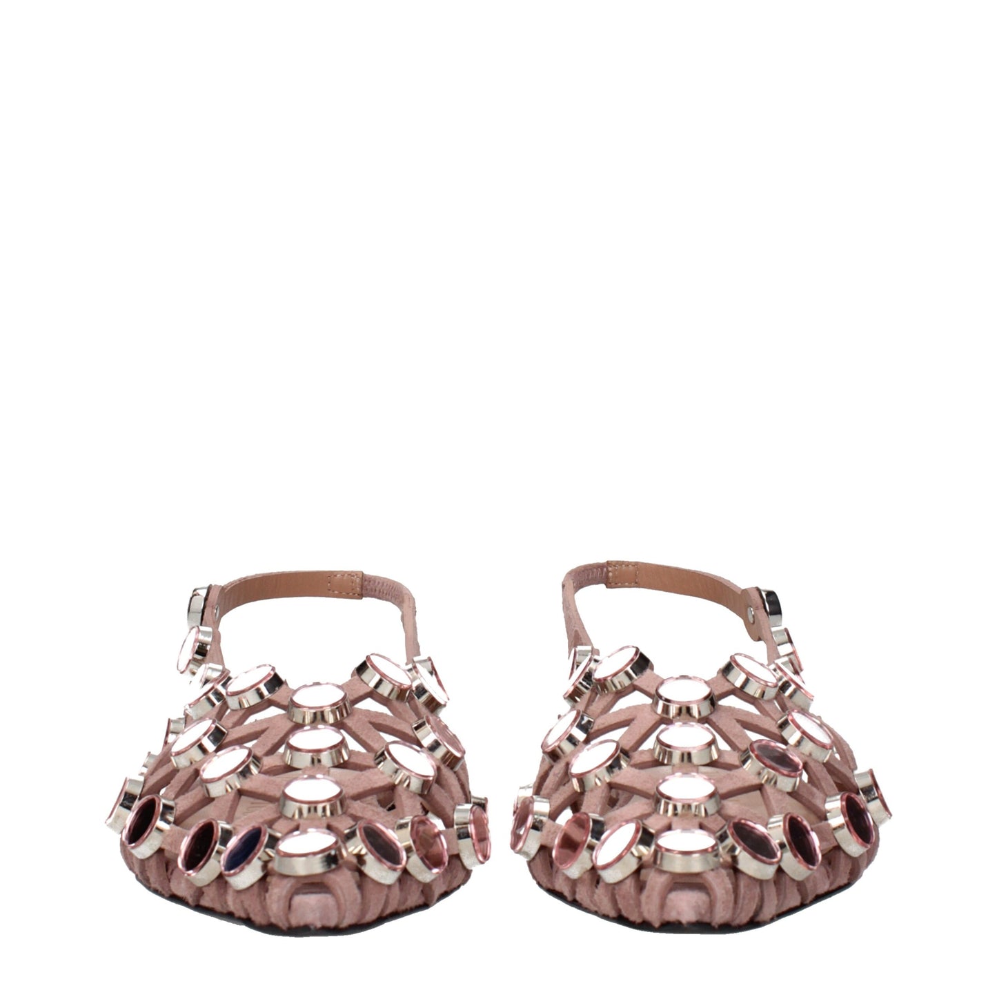 De roze leren balletflats van The Attico