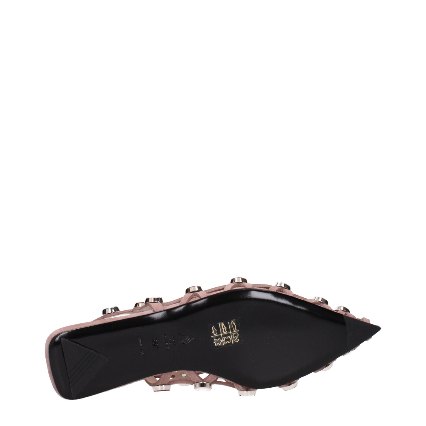 De roze leren balletflats van The Attico