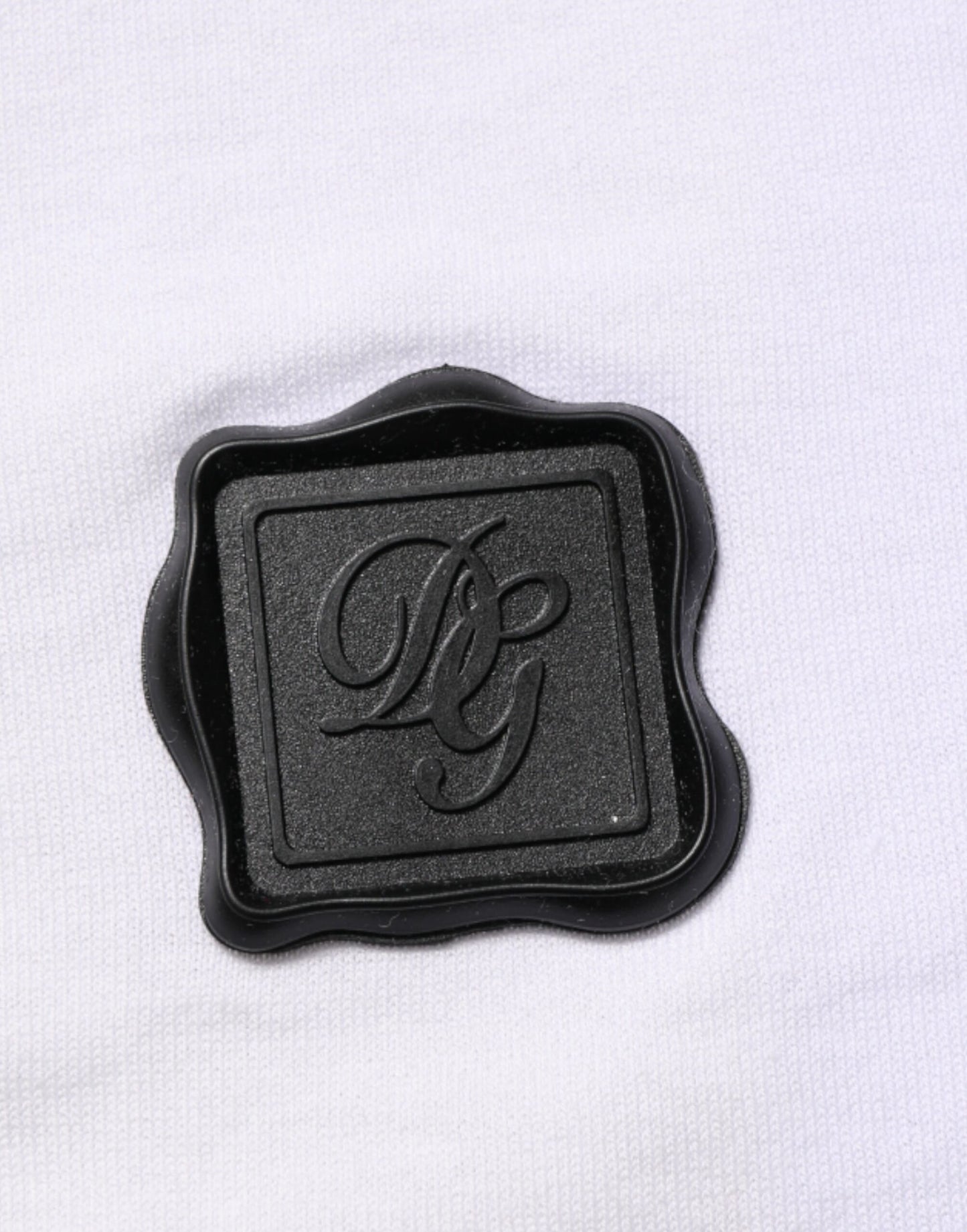 Dolce & Gabbana White Cotton Logo Patch V-neck Tee T-shirt