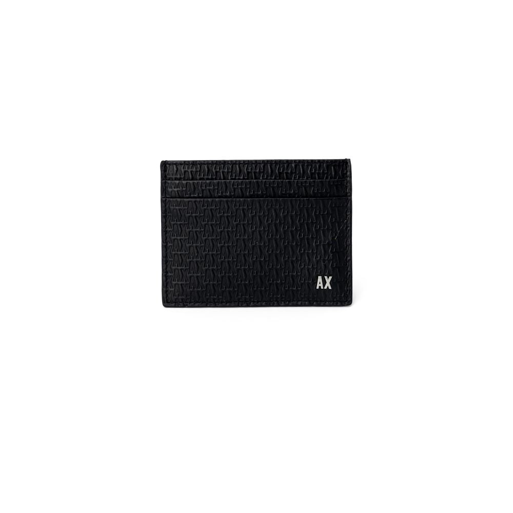 Armani Exchange Zwarte Lederen Portemonnee