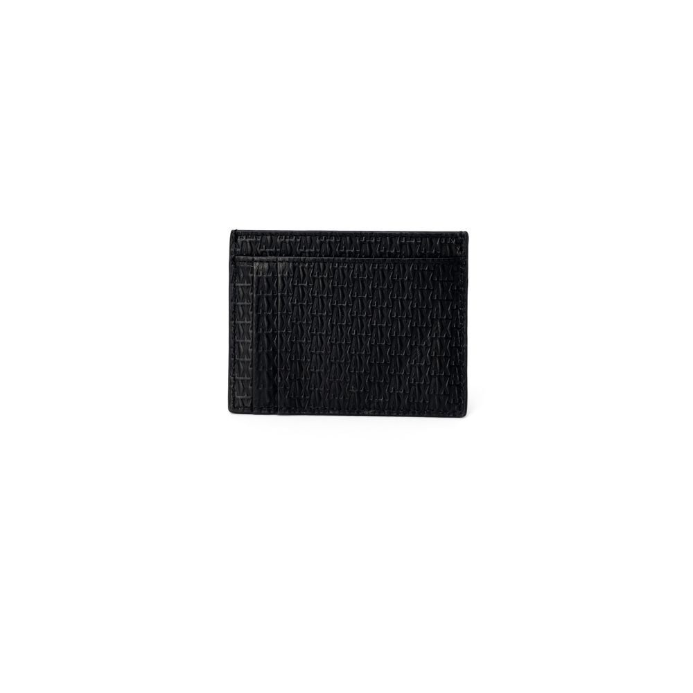 Armani Exchange Zwarte Lederen Portemonnee