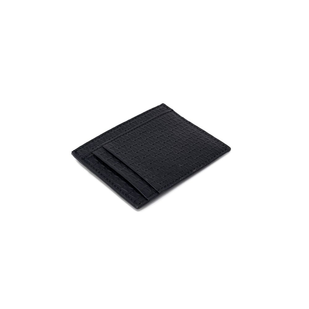 Armani Exchange Zwarte Lederen Portemonnee