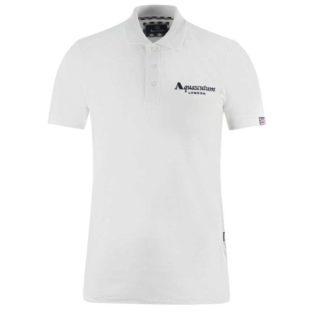 Polo en coton blanc Aquascutum