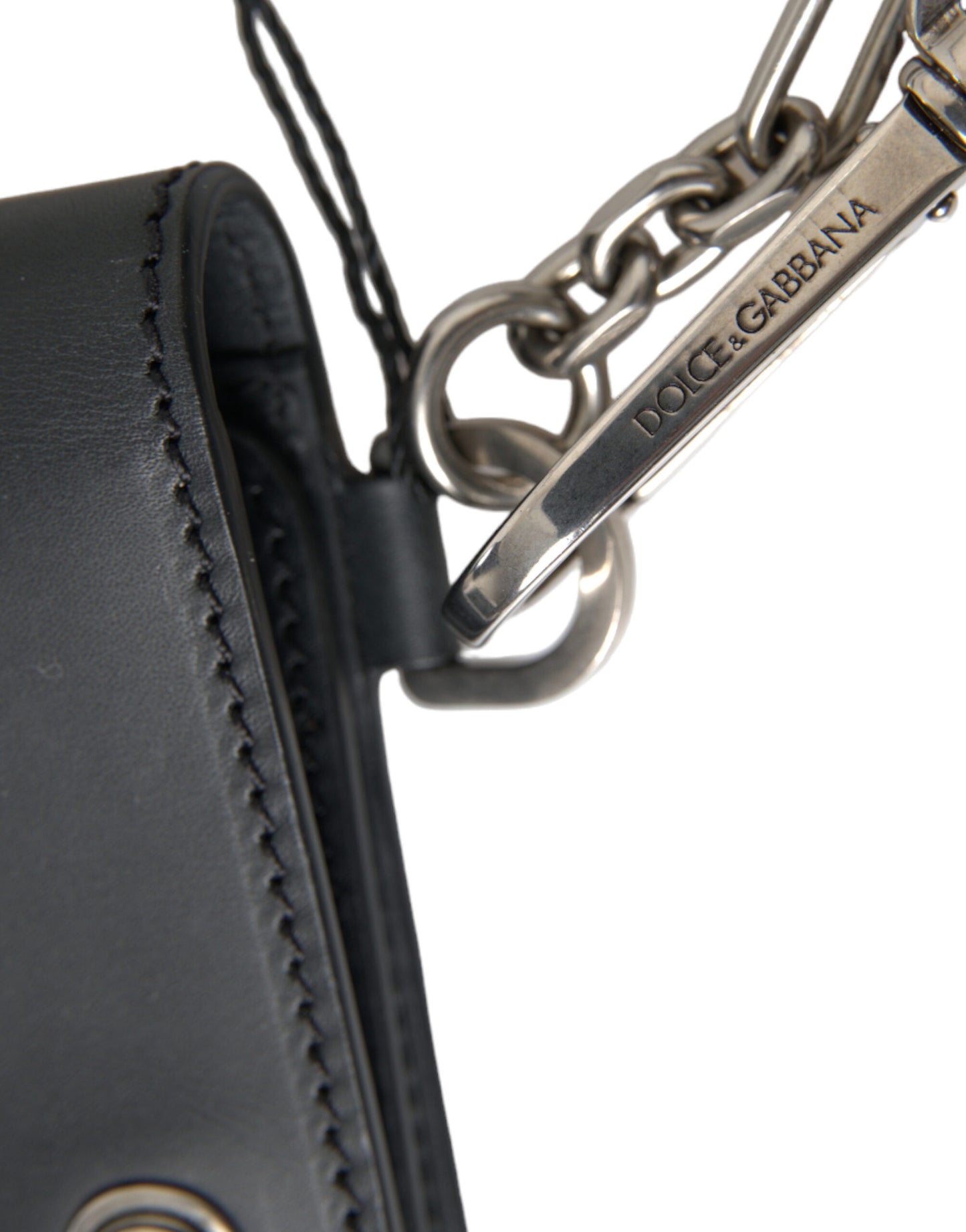 Dolce & Gabbana Mini Portemonnee met Logo, Zwart Leder, Borse Bag