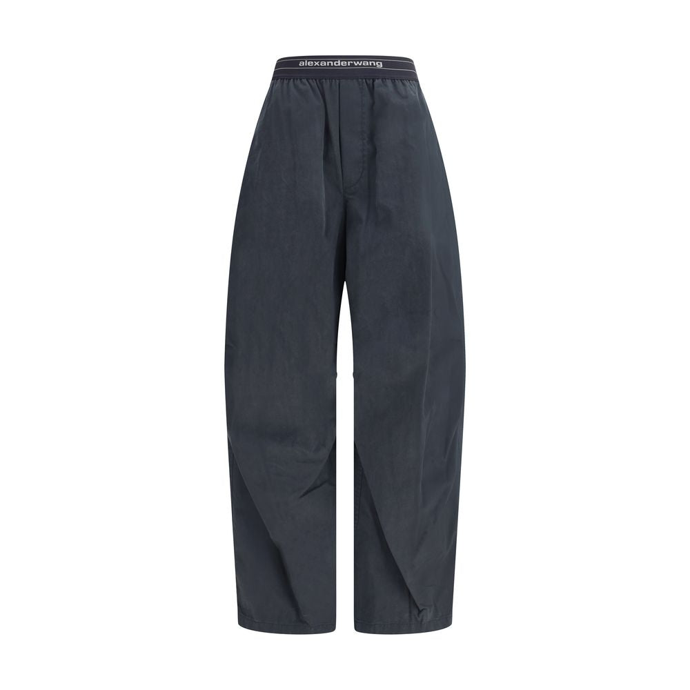 Pantalon Alexander Wang avec taille élastique et logo jacquard contrastant.