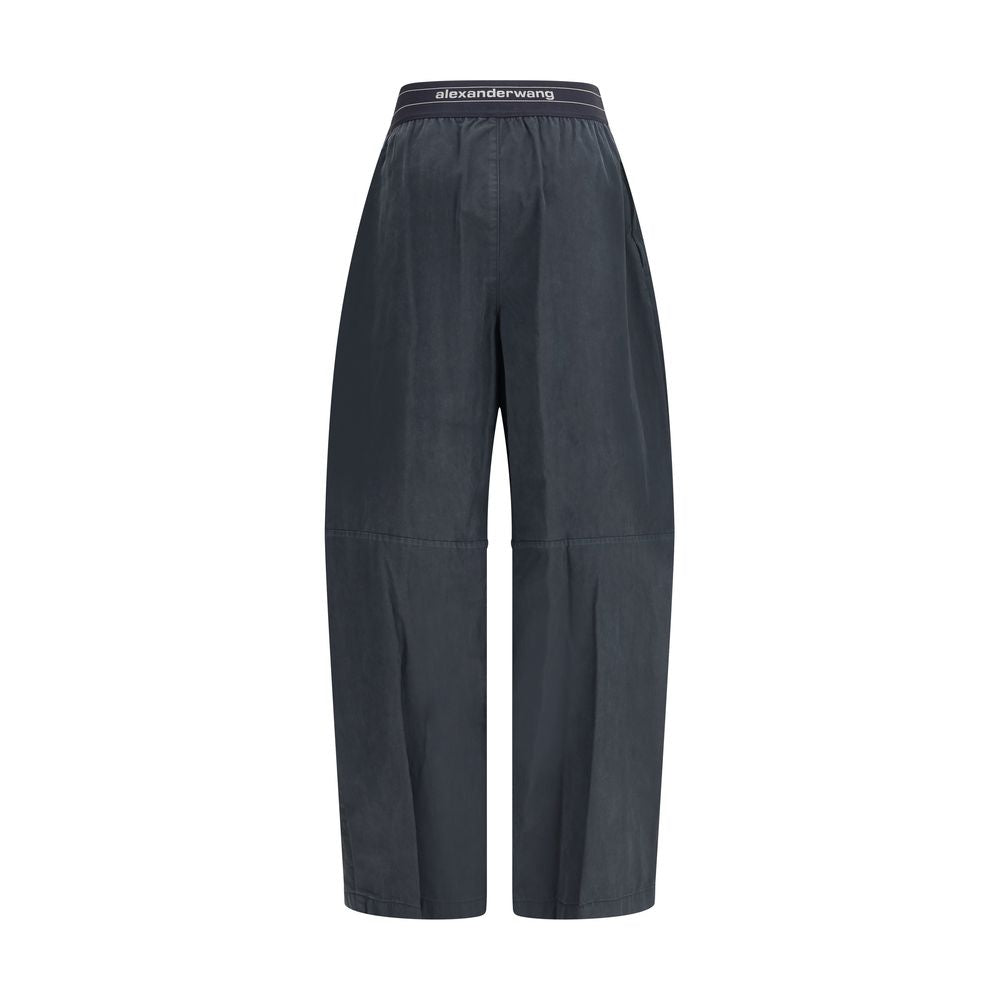 Pantalon Alexander Wang avec taille élastique et logo jacquard contrastant.