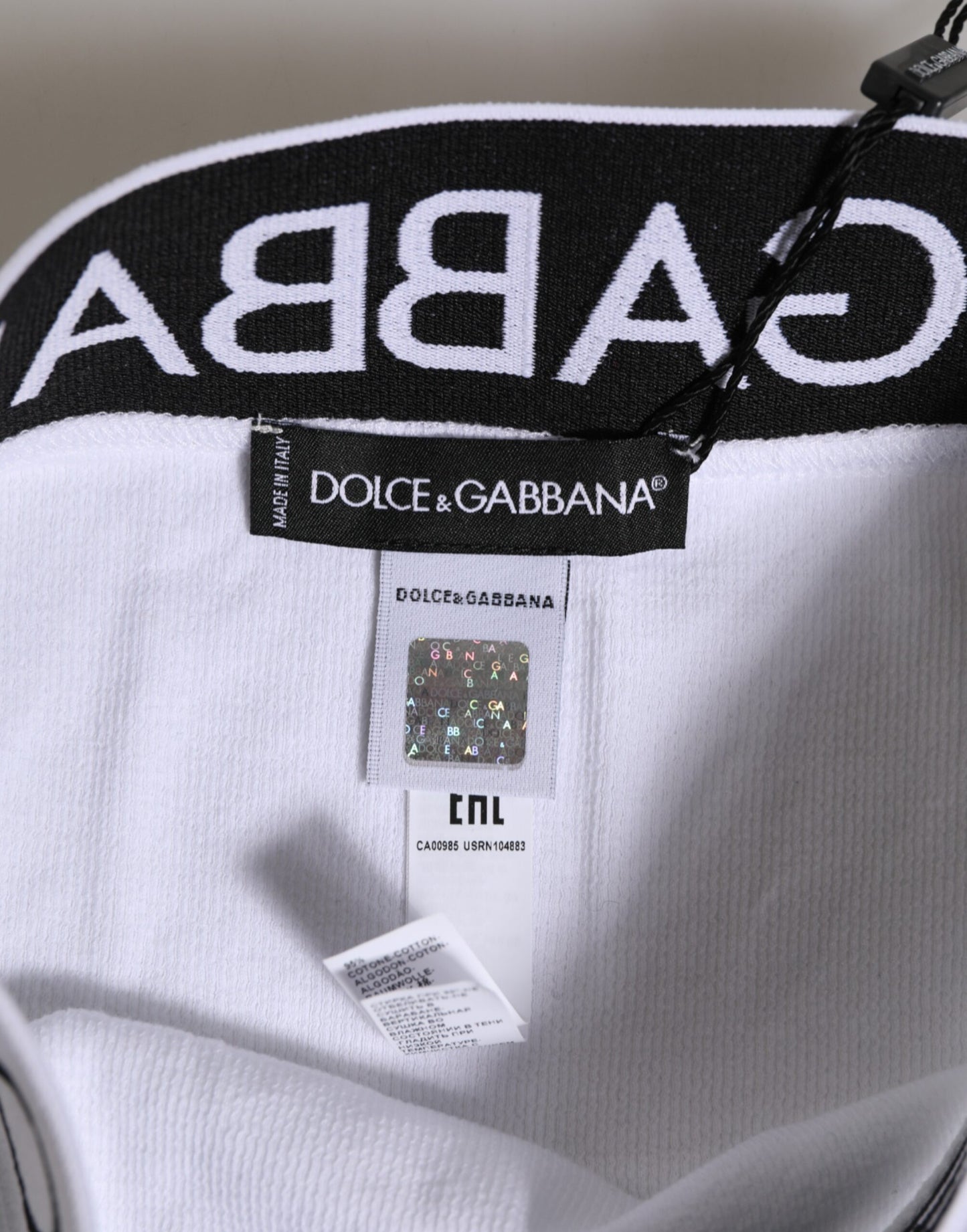 Dolce & Gabbana wit stretch katoenen onderbroekje met hoge taille