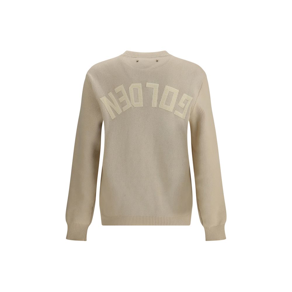 Pull en tricot côtelé beige Golden Goose