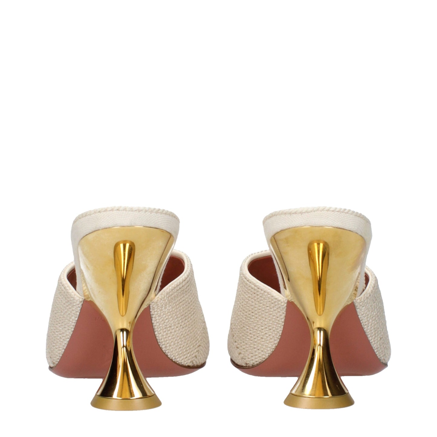Sandales-nu-pieds en tissu beige Amina Muaddi