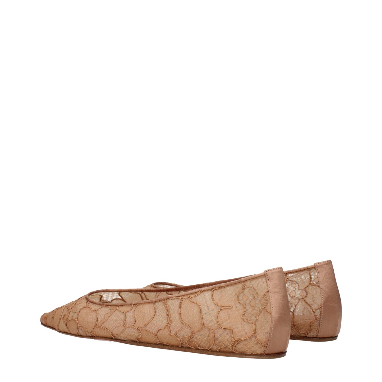 Boutures de ballet en tissu beige Amina Muaddi