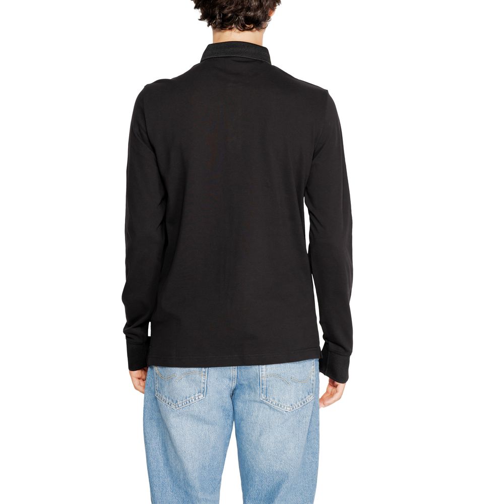 Armani Exchange Zwart Katoenen T-shirt met Lange Mouwen