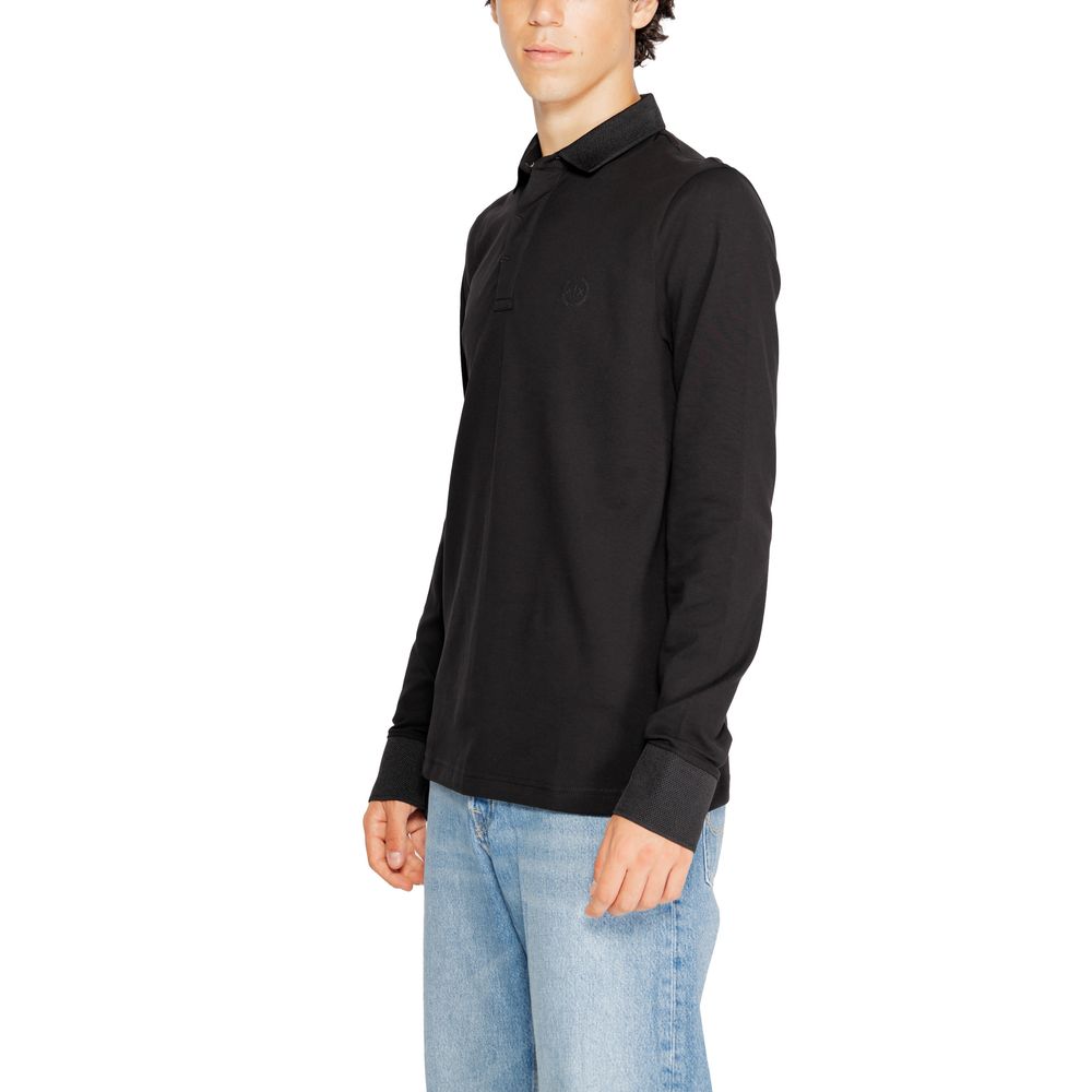 Armani Exchange Zwart Katoenen T-shirt met Lange Mouwen