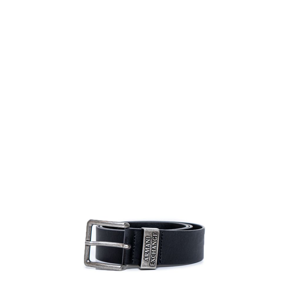 Armani Exchange zwarte leren riem