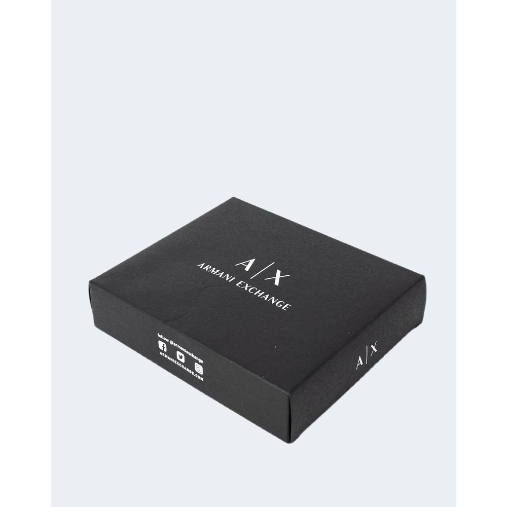 Armani Exchange Zwarte Lederen Portemonnee