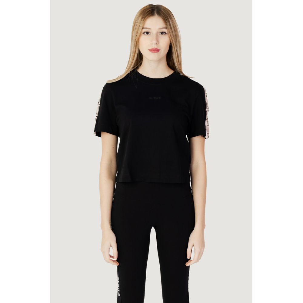 T-shirt en coton noir Guess Active