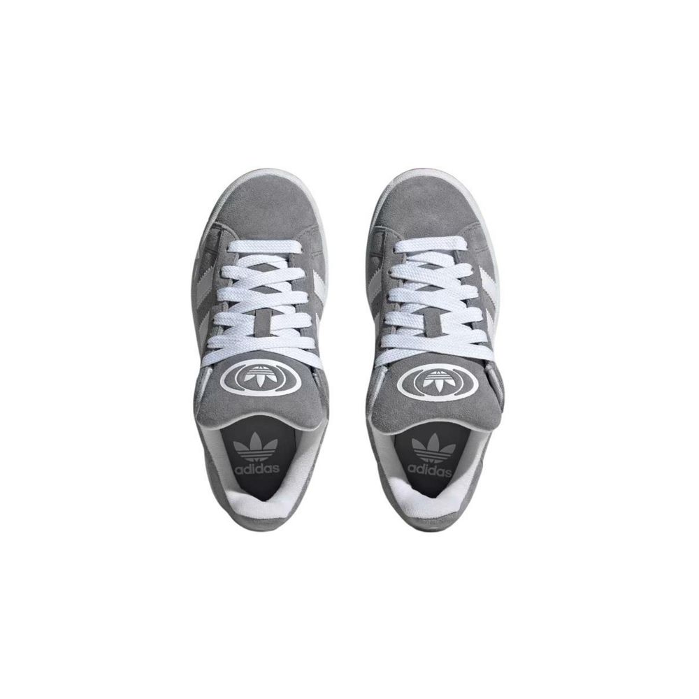 Baskets en cuir gris Adidas