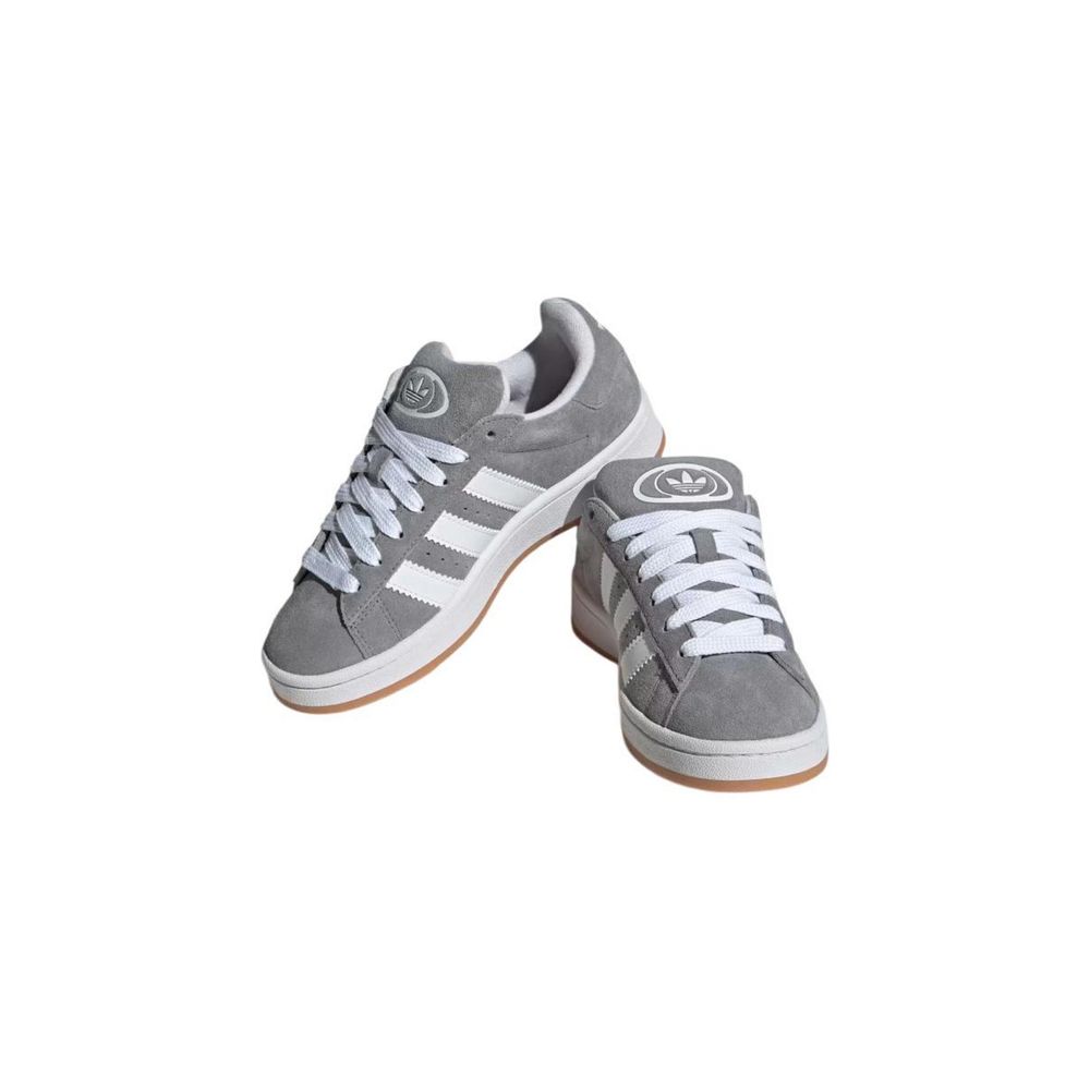Baskets en cuir gris Adidas