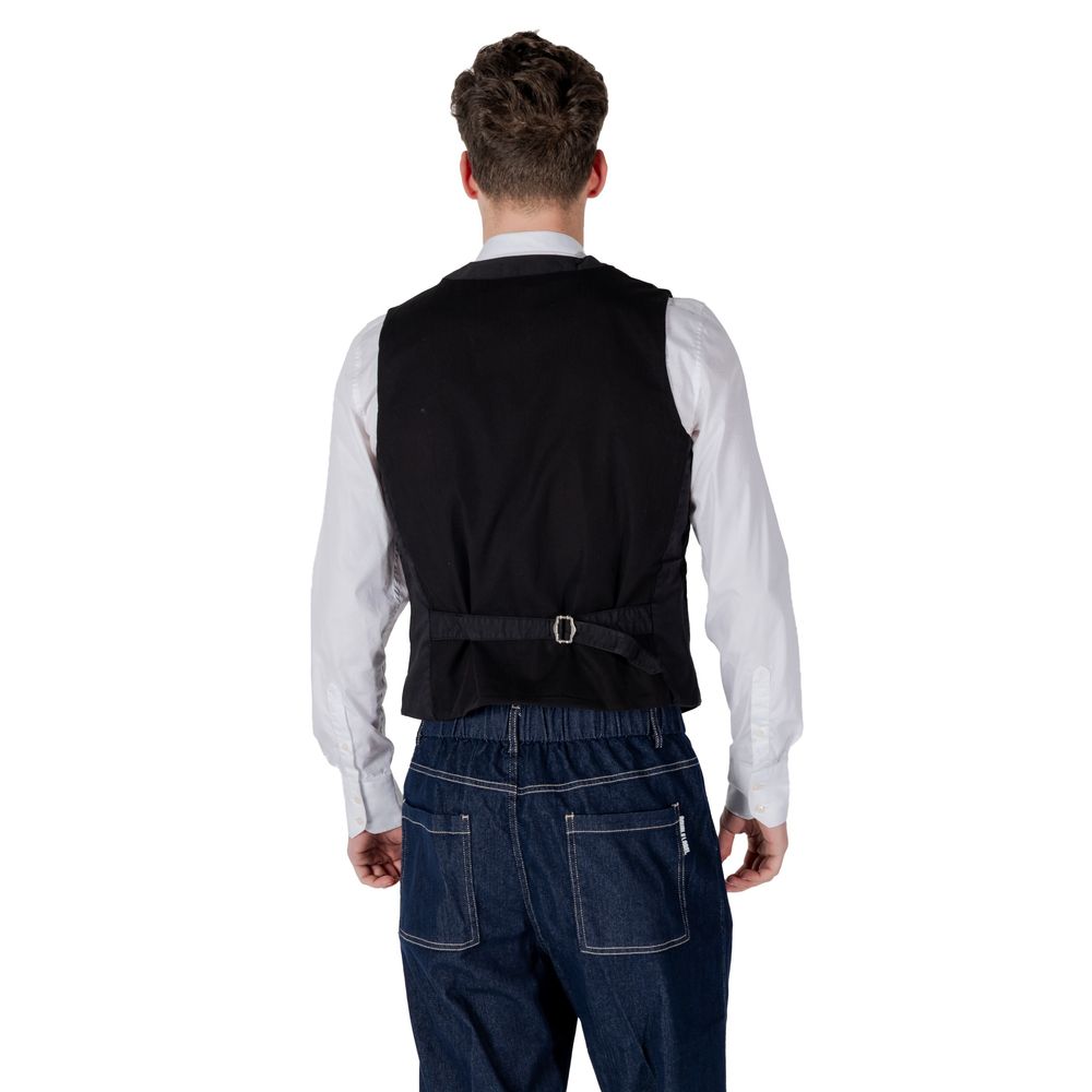 Gilet en coton noir de Gianni Lupo