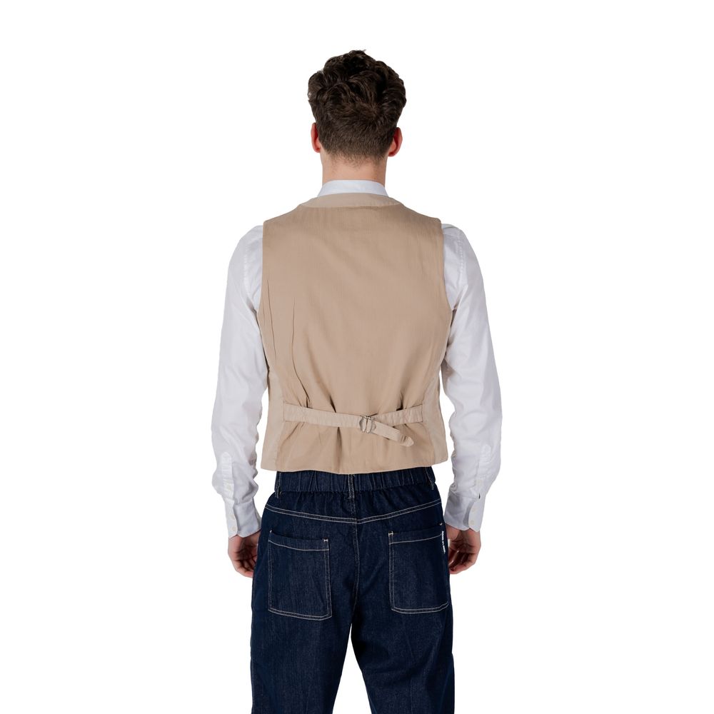 Gilet en coton beige de Gianni Lupo