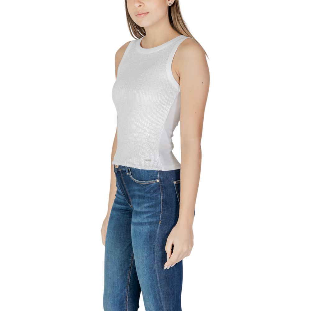 Débardeur en coton blanc Guess
