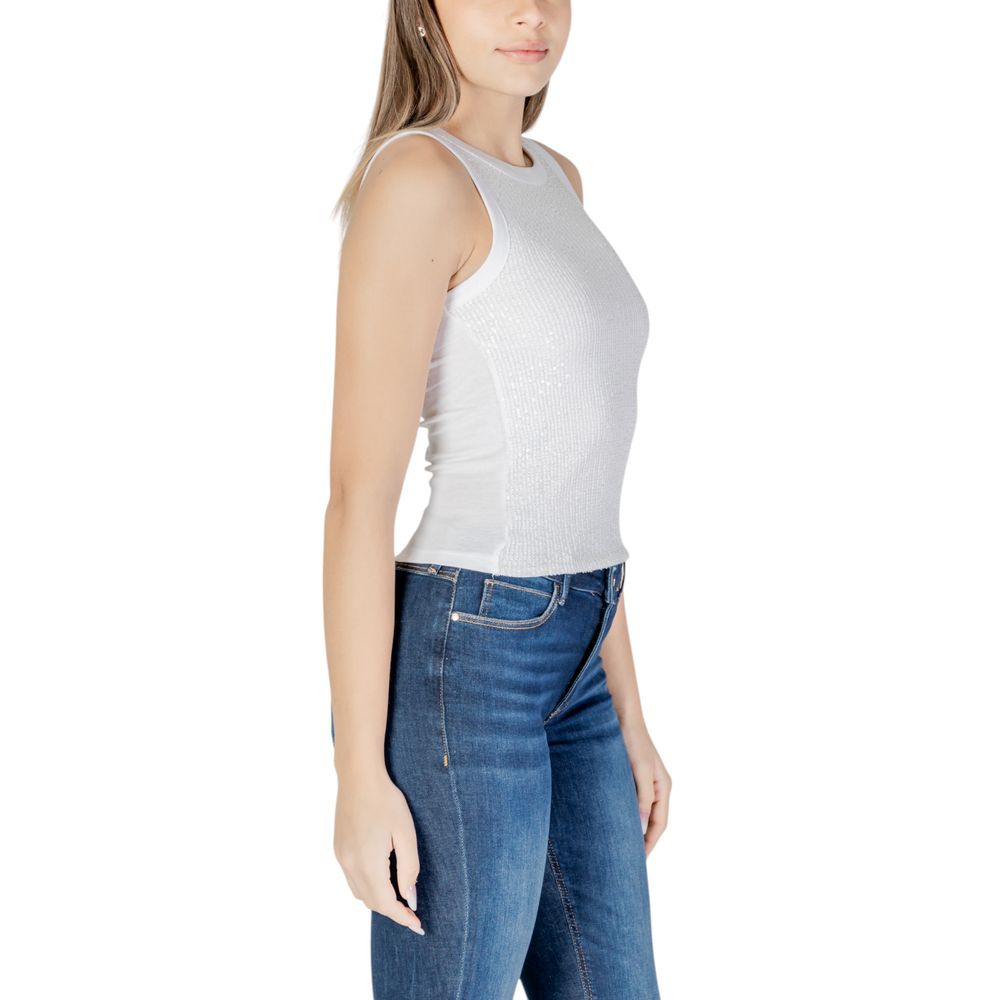 Débardeur en coton blanc Guess