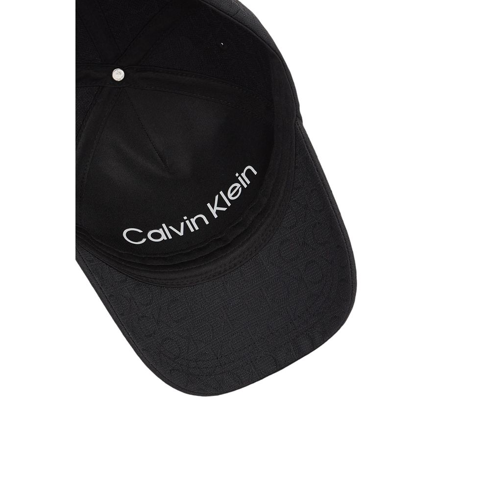 Calvin Klein Zwarte Gerecyclede Polyester Petten Baseballpet