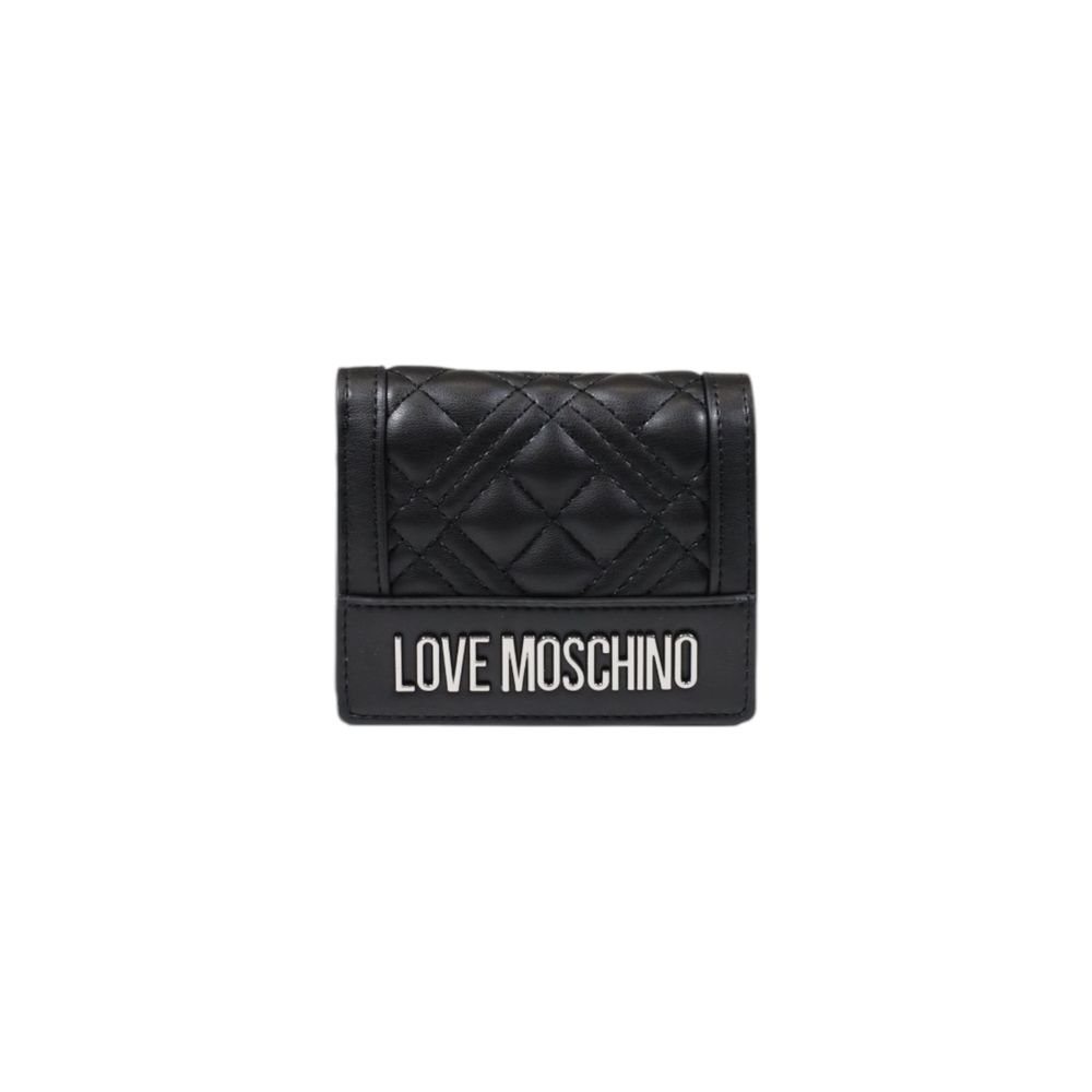 Portefeuille en polyéthylène noir Love Moschino