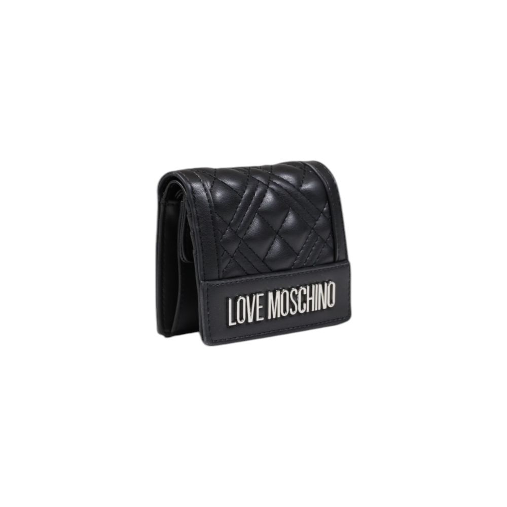 Portefeuille en polyéthylène noir Love Moschino