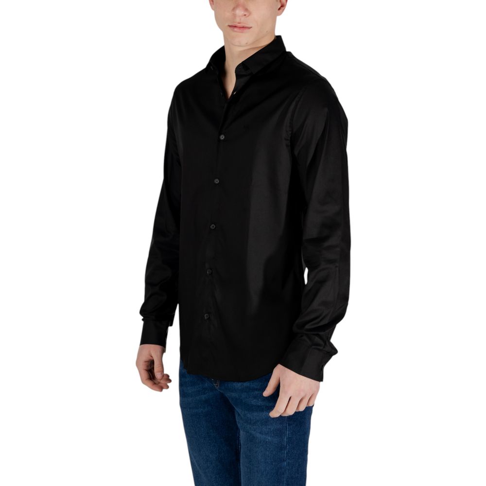 Chemise en lyocell noire Armani Exchange