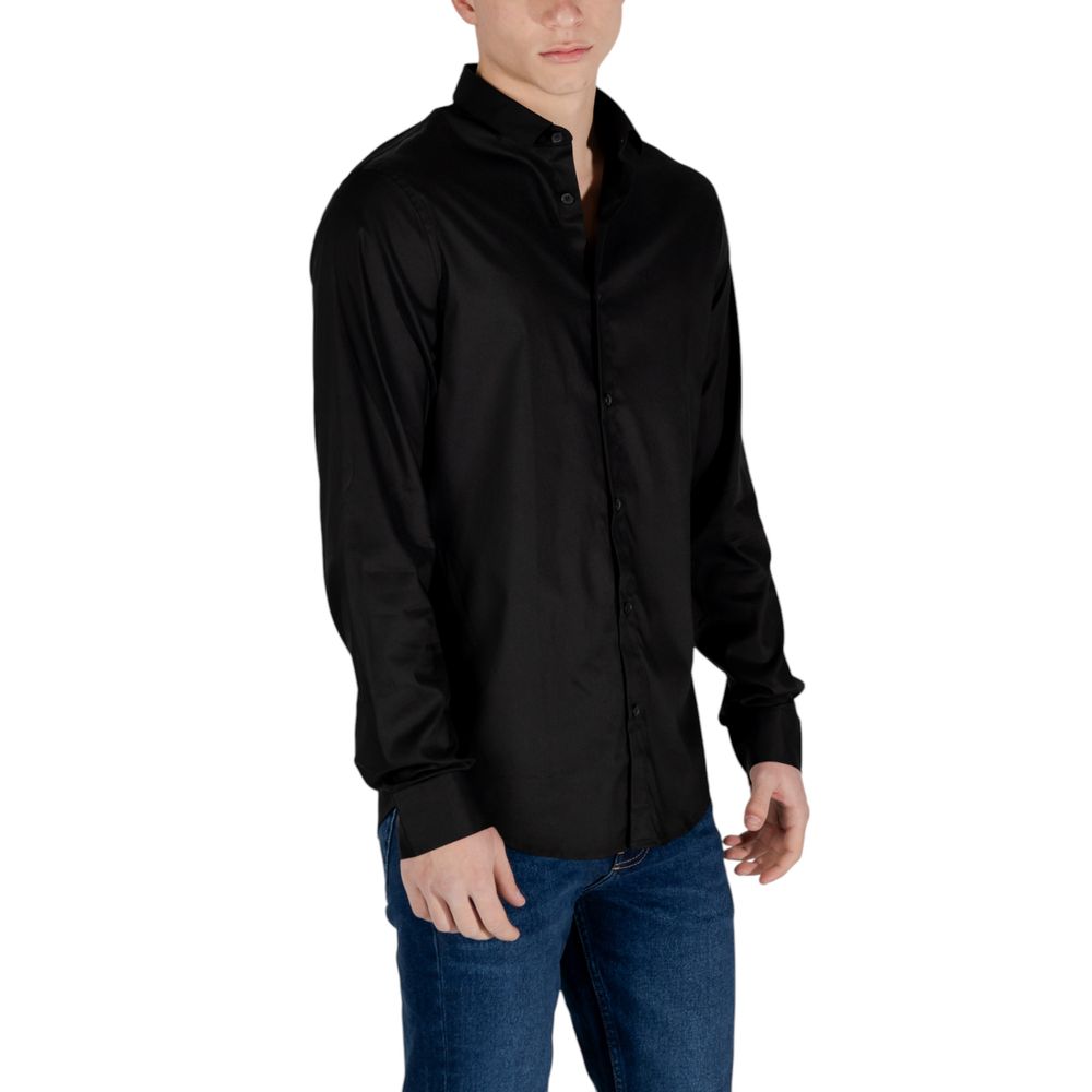 Chemise en lyocell noire Armani Exchange