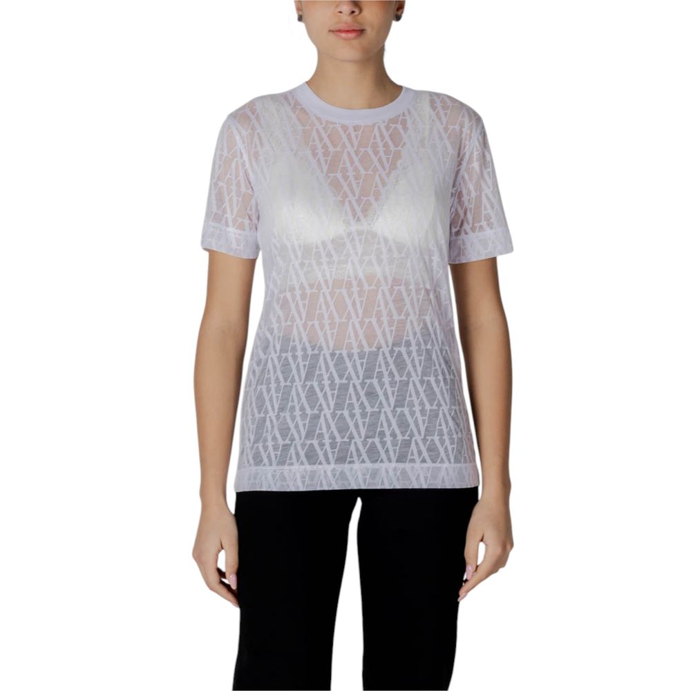 T-shirt blanc en polyester Armani Exchange