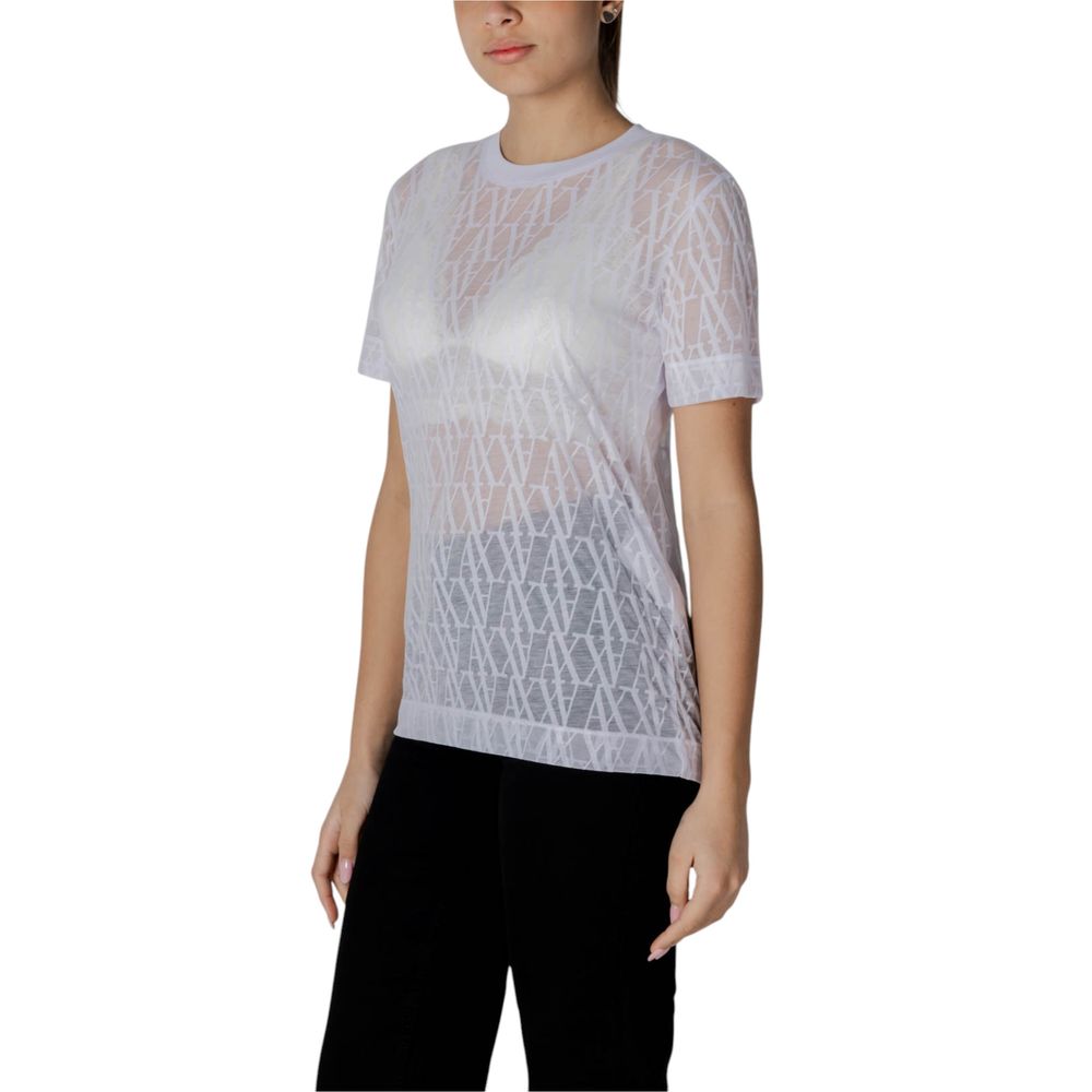 T-shirt blanc en polyester Armani Exchange